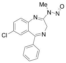 7-Chloro-N-methyl-N-nitroso-5-phenyl-3H-1,4-benzodiazepin-2-amine