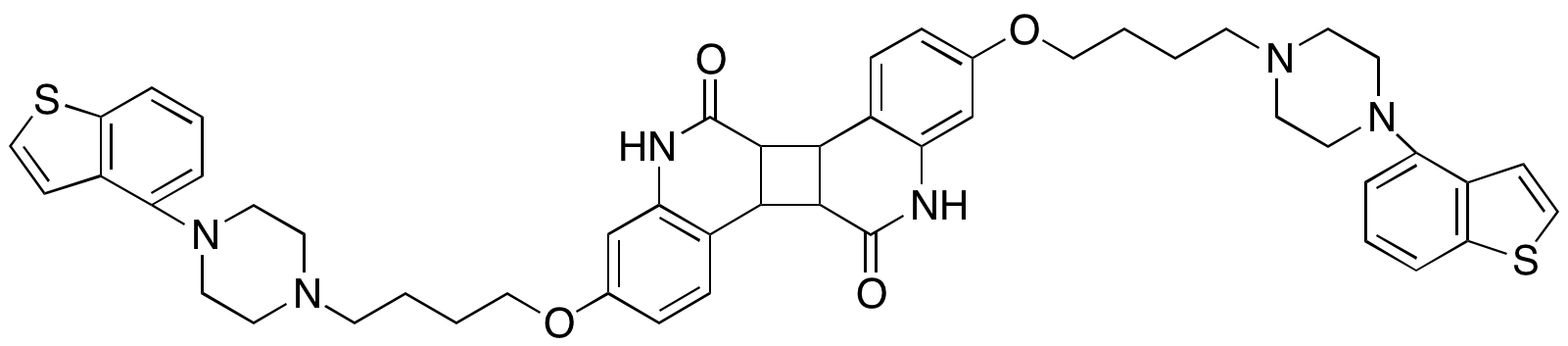 3,9-Bis[4-(4-benzo[b]thien-4-yl-1-piperazinyl)butoxy]-6b,11,12a,12b-tetrahydro- cyclobuta[1,2-c:3,4-c']diquinoline-6,12(5H,6aH)-dione