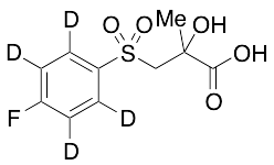 3-[(4-Fluorophenyl)sulfonyl]-2-hydroxy-2-methylpropanoic Acid-d4
