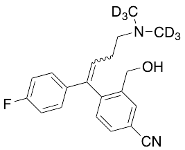 4-[4-(dimethyl-d6-amino)-1-(4-fluorophenyl)-1-buten-1-yl]-3-(hydroxymethyl)-benzonitrile (Citalopram Olefinic Impurity)