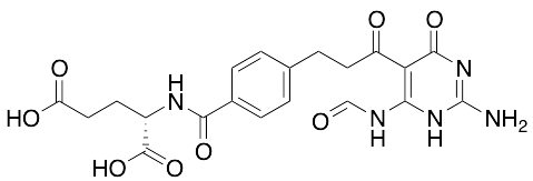 N-[4-[3-[2-Amino-4-(formylamino)-1,6-dihydro-6-oxo-5-pyrimidinyl]-3-oxopropyl]benzoyl]-L-glutamic Acid