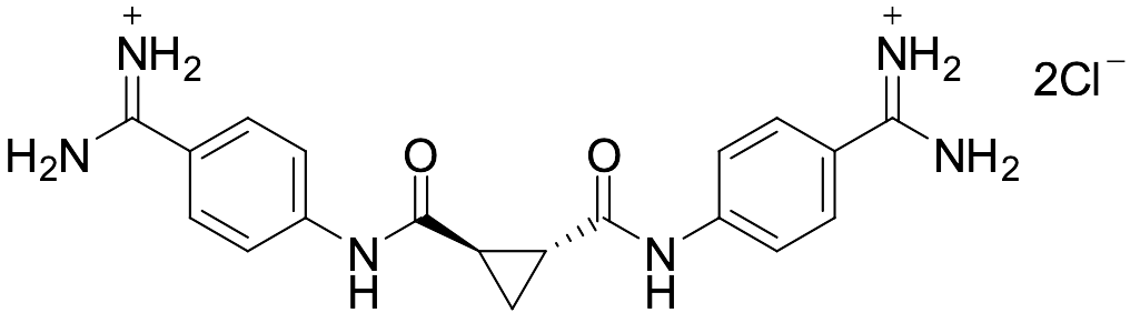 ((((1R,2R)-Cyclopropane-1,2-dicarbonyl)bis(azanediyl))bis(4,1-phenylene))bis(aminomethaniminium)