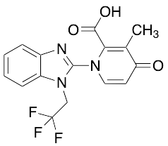 3-Methyl-4-oxo-1-(1-(2,2,2-trifluoroethyl)-1H-benzo[d]imidazol-2-yl)-1,4-dihydropyridine-2-carboxylic Acid