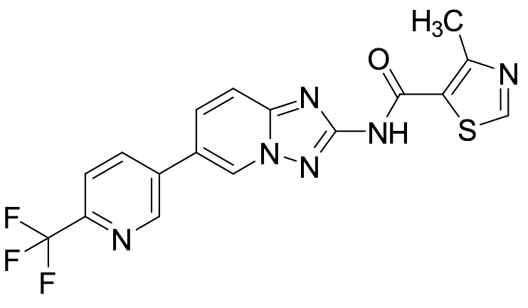 4-Methyl-N-(6-(6-(trifluoromethyl)pyridin-3-yl)-[1,2,4]triazolo[1,5-a]pyridin-2-yl)thiazole-5-carboxamide