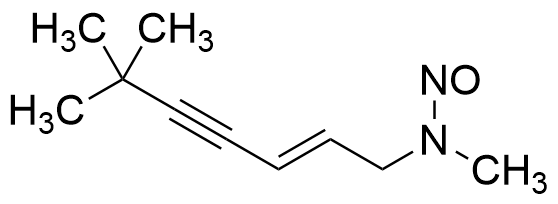 ((N-[(2E)-6,6-Dimethyl-2-hepten-4-yn-1-yl]-N-nitrosomethanamine))