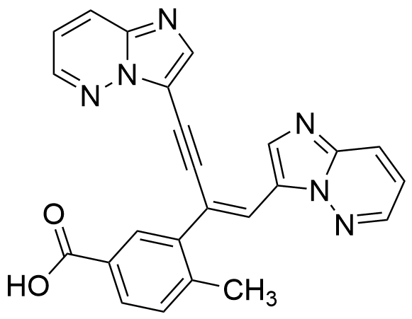 (E)-3-(1,4-bis(imidazo[1,2-b]pyridazin-3-yl)but-1-en-3-yn-2-yl)-4-methylbenzoic Acid