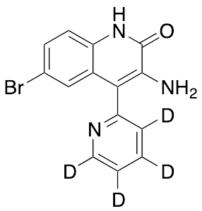 3-Amino-6-bromo-4-(2-pyridinyl)-2(1H)-quinolinone-d4