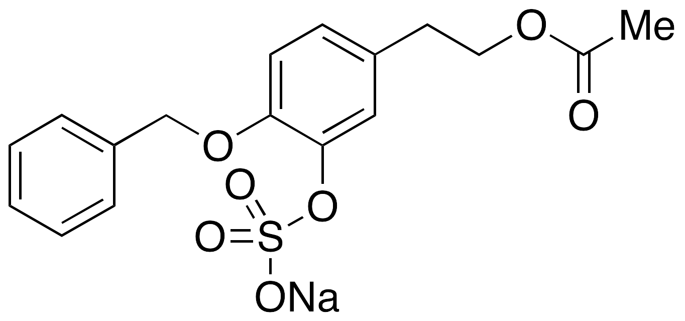 4-O-Benzyl-3-hydroxy Tyrosol Alpha-Acetate-3-Sulfate Sodium Salt