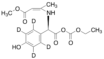 4-Hydroxy-alpha-[[(1Z)-3-methoxy-1-methyl-3-oxo-1-propen-1-yl]amino]-benzeneacetic Acid Anhydride Ethyl Hydrogen Carbonate