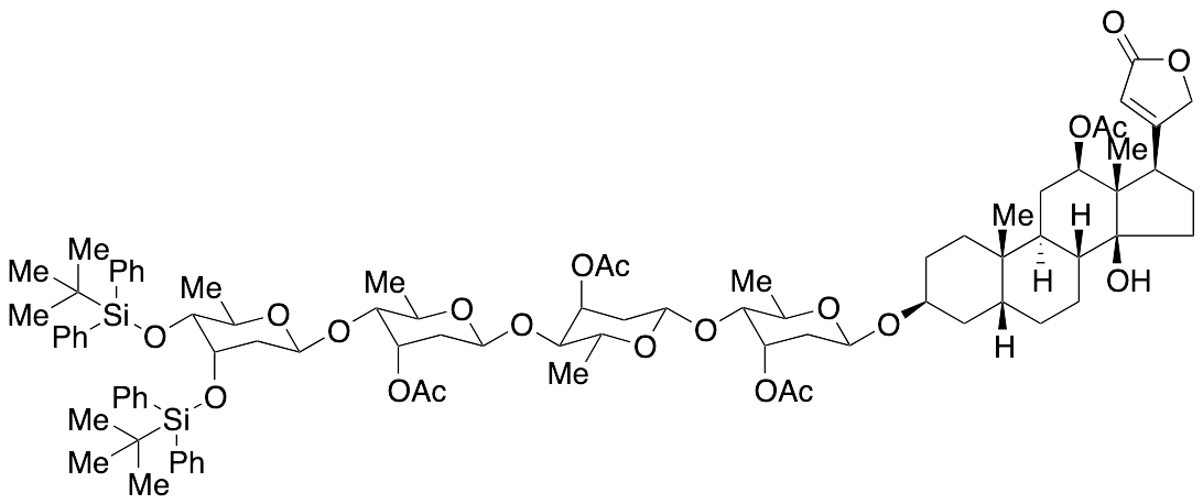 4-O-[2,6-Dideoxy-3,4-bis-O-[(1,1-dimethylethyl)diphenylsilyl]-Beta-D-ribo-hexopyranosyl O-Triacetyl 12-Acetloxy Deshydroxy Digoxin