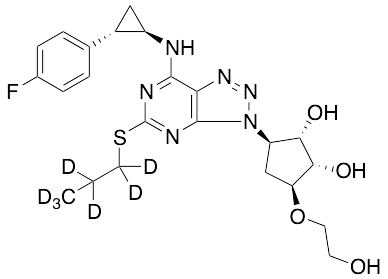 (1S,2S,3R,5S)-3-[7-[[(1R,2S)-2-(4-fluorophenyl)cyclopropyl]amino]-5-(propylthio)-3H-1,2,3-triazolo[4,5-d]pyrimidin-3-yl]-5-(2-hydroxyethoxy)-1,2-cyclopentanediol-d7