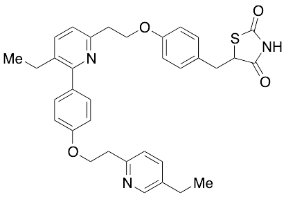 Pioglitazone Pyridine-6-[4-[2-[5-ethyl-6-[4-[2-(5-ethyl-2-pyridinyl)ethoxy]phenyl]
