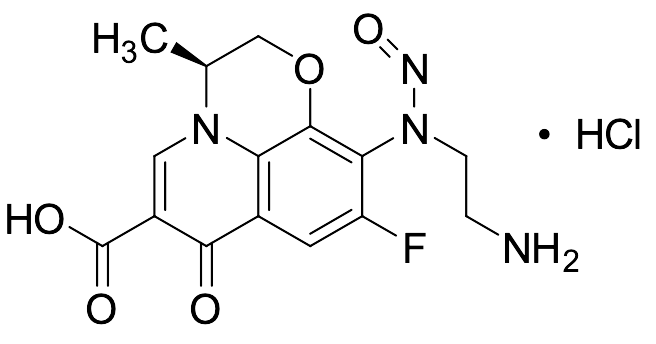 (S)-10-((2-Aminoethyl)(nitroso)amino)-9-fluoro-3-methyl-7-oxo-2,3-dihydro-7H-[1,4]oxazino[2,3,4-ij]quinoline-6-carboxylic Acid Hydrochloride