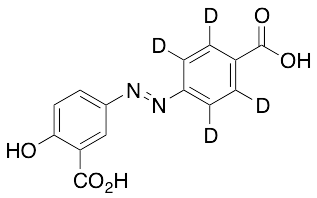 (E)-5-[(p-Carboxyphenyl)azo]-2-salicylic Acid-d4