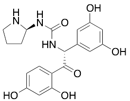 1-[(1R)-2-(2,4-Dihydroxyphenyl)-1-(3,5-dihydroxyphenyl)-2-oxoethyl]-3-[(S)-pyrrolidin-2-yl]urea