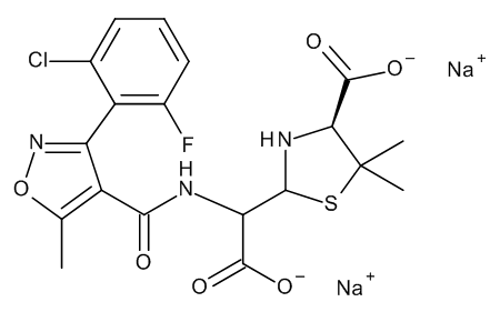 (4S)-2-[Carboxy[[[3-(2-chloro-6-fluorophenyl)-5-methylisoxazol-4-yl]carbonyl]amino]methyl]-5,5-dimethylthiazolidine-4-carboxylic Acid Disodium Salt (Penicilloic Acids of Flucloxacillin Disodium Salt)