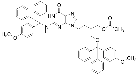 1,9-Dihydro-9-[4-O-acetyl-3-[[(4-methoxyphenyl)diphenylmethoxy]methyl]butyl]-2-[[(4-methoxyphenyl)diphenylmethyl]amino]-6H-purin-6-one