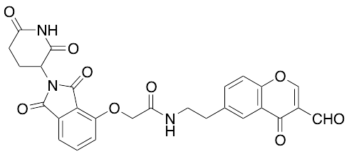 2-((2-(2,6-Dioxopiperidin-3-yl)-1,3-dioxoisoindolin-4-yl)oxy)-N-(2-(3-formyl-4-oxo-4H-chromen-6-yl)ethyl)acetamide
