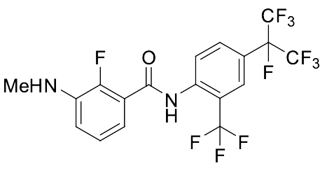 2-Fluoro-​3-​(methylamino)​-​N-​[4-​[1,​2,​2,​2-​tetrafluoro-​1-​(trifluoromethyl)​ethyl]​-​2-​(trifluoromethyl)​phenyl]​-benzamide