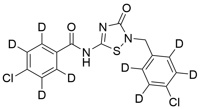 4-Chloro-N-(2-(chlorobenzyl)-3-oxo-2,3-dihydro-1,2,4-thiadiazol-5-yl)benzamide-2,3,5,6-d4