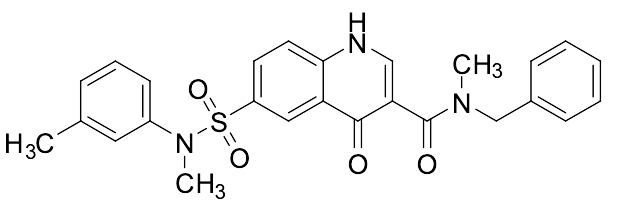 1,4-Dihydro-N-methyl-6-[[methyl(3-methylphenyl)amino]sulfonyl]-4-oxo-N-(phenylmethyl)-3-quinolinecarboxamide