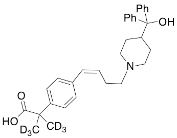 (Z)-4-[4-[4-(Hydroxydiphenylmethyl)-1-piperidinyl]-1-buten-1-yl]-alpha,alpha-dimethyl-benzeneacetic Acid-d6