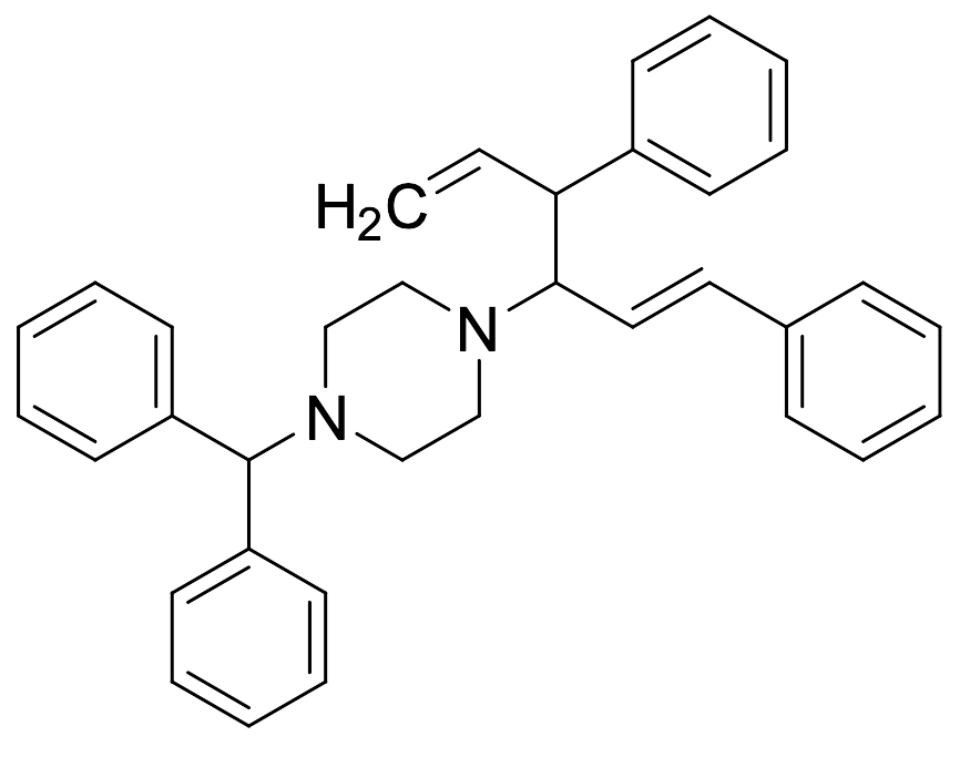 (E)-1-Benzhydryl-4-(1,4-diphenylhexa-1,5-dien-3-yl)piperazine