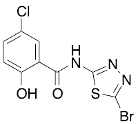 2-Hydroxy-5-chloro-N-(5-bromo-2-thiadiazolyl)benzamide