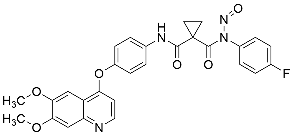 N-(4-((6,7-Dimethoxyquinolin-4-yl)oxy)phenyl)-N-(4-fluorophenyl)-N-nitrosocyclopropane-1,1-dicarboxamide