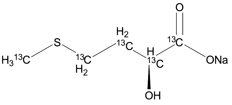 (S)-2-Hydroxy-4-(methylthio)butanoic Acid-13C5 Sodium Salt
