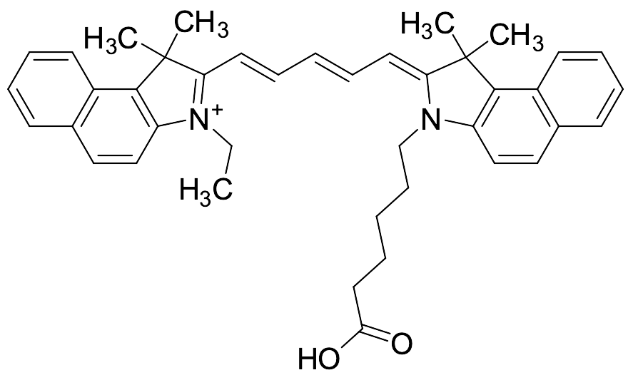 Didesulfo Bisbenzyl Cyanine 5 Monofunctional Hexanoic Acid Dye
