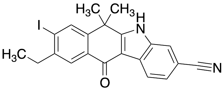 9-​Ethyl-​8-​iodo-​6,​6-​dimethyl-​11-​oxo-​6,​11-​dihydro-​5H-​benzo[b]​carbazole-​3-​carbonitrile