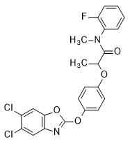 2-[4-[(5,6-Dichloro-1,3-benzoxazol-2-yl)oxy)phenoxy]-N-(2-fluorophenyl)-N Methyl Propanamide