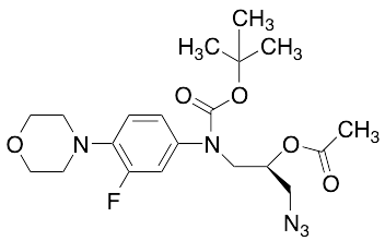 N-Boc (R)-1-Azido-3-[[3-fluoro-4-(morpholin-4-yl)phenyl]amino]propan-2-yl Acetate