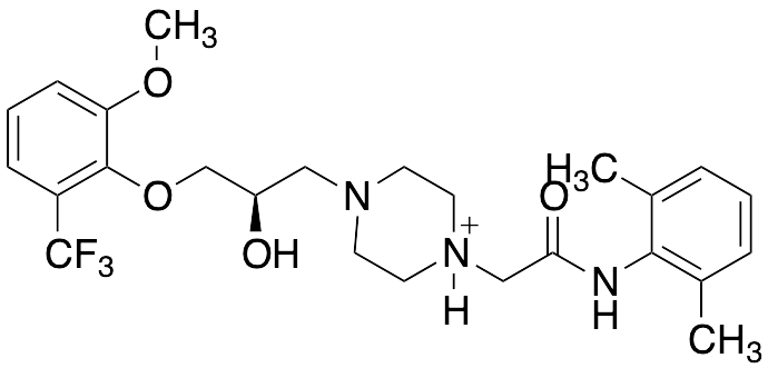 (R)-1-(2-((2,6-Dimethylphenyl)amino)-2-oxoethyl)-4-(2-hydroxy-3-(2-methoxy-6-(trifluoromethyl)phenoxy)propyl)piperazin-1-ium