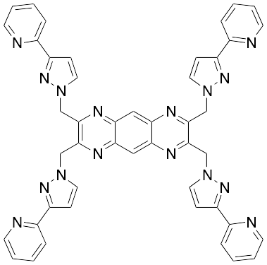 2,3,7,8-Tetrakis((3-(pyridin-2-yl)-1H-pyrazol-1-yl)methyl)pyrazino[2,3-g]quinoxaline