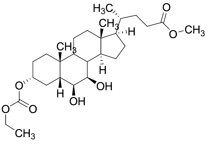 (3alpha,​5beta,​6beta,​7beta)​- 3-​[(Ethoxycarbonyl)​oxy]​-​6,​7-​dihydroxy-cholan-​24-​oic Acid Methyl Ester