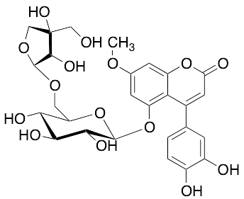 5-[(6-O-D-Apio-beta-D-furanosyl-beta-D-glucopyranosyl)oxy]-4-(3,4-dihydroxyphenyl)-7-methoxy-2H-1-benzopyran-2-one