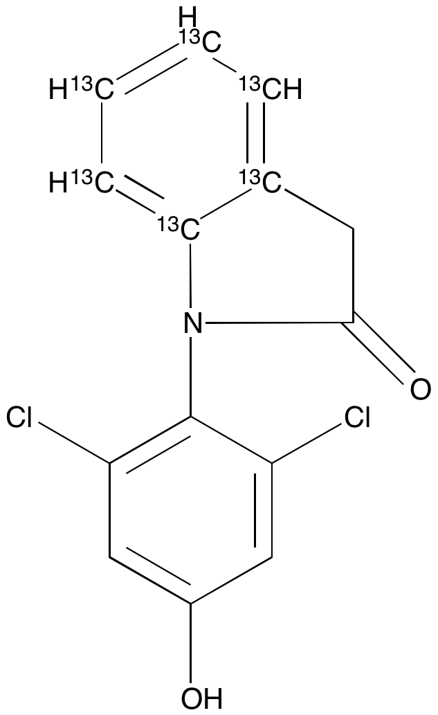 1-(2,6-Dichloro-4-hydroxphenyl)-1,3-dihydroindol-2-one-13C6