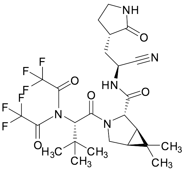 (1R,2S,5S)-N-((S)-1-Cyano-2-((S)-2-oxopyrrolidin-3-yl)ethyl)-3-((S)-3,3-dimethyl-2-(2,2,2-trifluoro-N-(2,2,2-trifluoroacetyl)acetamido)butanoyl)-6,6-dimethyl-3-azabicyclo[3.1.0]hexane-2-carboxamide