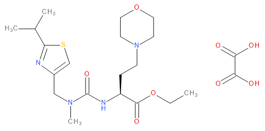 Ethyl (2S)-2-[[[2-(1-Methylethyl)thiazol-4-yl]methyl(methyl)carbamoyl]amino]-4-morpholinobutanoate Oxalate