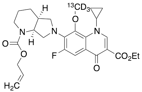 Moxifloxacin-13C,D3 N-Allyloxycarbonate 3"-Ethyl Ester