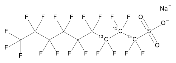 Perfluorononanesulfonic acid 13C3(1,2,3-13C3) sodium 50 µg/mL in Methanol:Water
