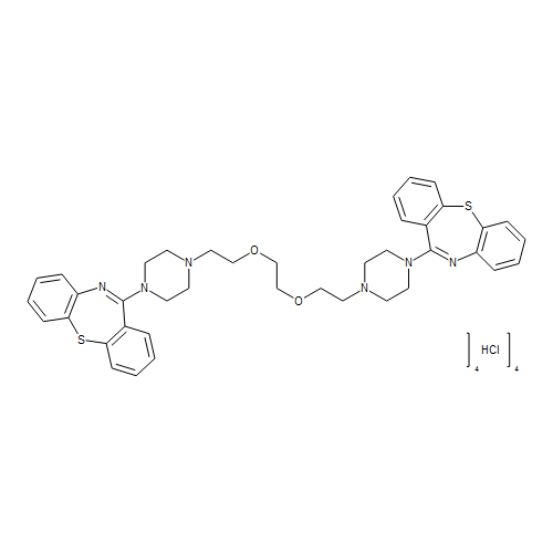 11,11′-[Ethylenebis(oxyethylenepiperazine-4,1-diyl)]bis(dibenzo[b,f][1,4]thiazepine) Tetrahydrochloride