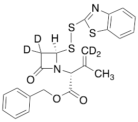 (alphaR,2R)-2-(2-Benzothiazolyldithio)-alpha-(1-methylethenyl)-4-oxo-1-azetidineacetic Acid Phenylmethyl Ester-d4