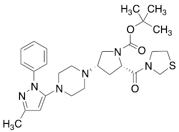 tert-Butyl (2S,4S)-4-[4-(3-Methyl-1-phenyl-1H-pyrazol-5-yl)piperazin-1-yl]-2-[(1,3-thiazolidin-3-yl)carbonyl]pyrrolidine-1-carboxylate