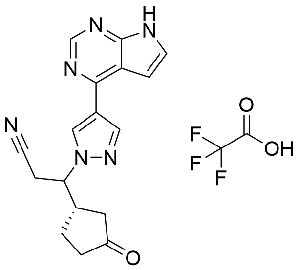 Beta-[(1S)-3-Oxocyclopentyl]-4-(7H-pyrrolo[2,3-d]pyrimidin-4-yl)-1H-Pyrazole-1-propanenitrile Trifluoroacetate Salt