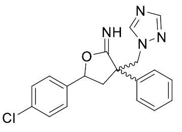 5-(4-Chlorophenyl)dihydro-3-phenyl-3-(1H-1,2,4-triazol-1-ylmethyl)-2(3H)-furanimine (Racemic)
