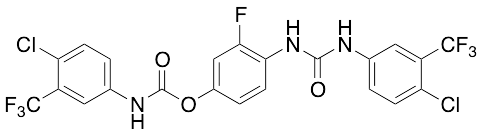 4-(3-(4-Chloro-3-(trifluoromethyl)phenyl)ureido)-3-fluorophenyl (4-Chloro-3-(trifluoromethyl)phenyl)carbamate