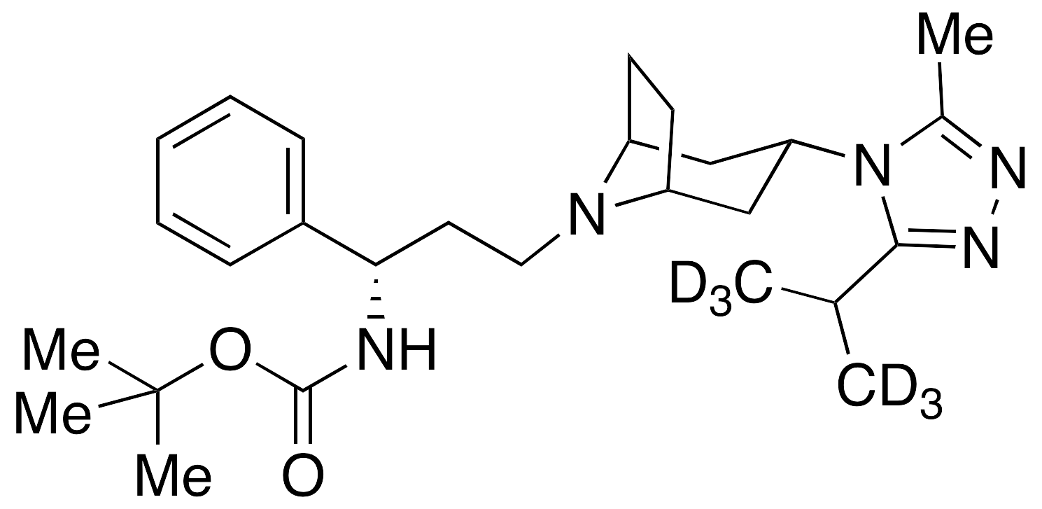 N-Boc-(1S)-3-[3-(3-(isopropyl-d6)-5-methyl-4H-1,2,4-triazol-4-yl)-exo-8-azabicyclo[3.2.1]oct-8-yl]-1-phenyl-1-propanamine